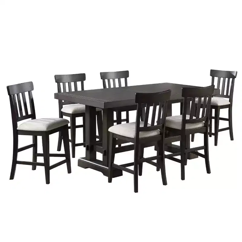 7pc Napa Counter Height Dining Set Dusky Cedar - Steve Silver Co.: Expandable, Farmhouse Style, Seats 8-10