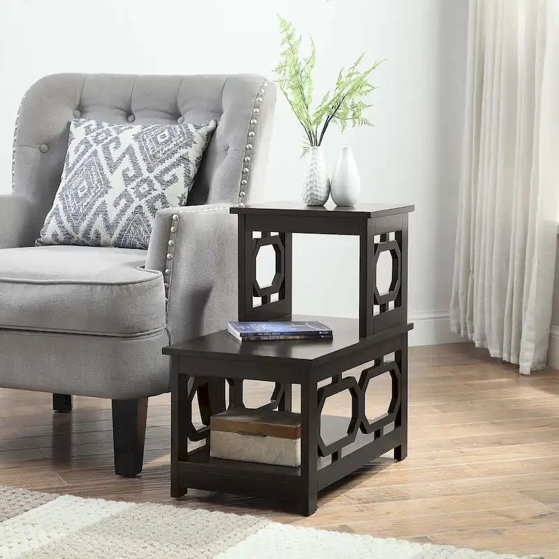 2-Tier L-Shaped End Table