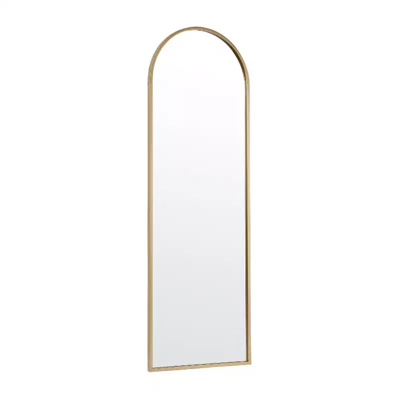 Arched Metal Framed Wall Mirror for Entryways, Dining Rooms, and Living Rooms