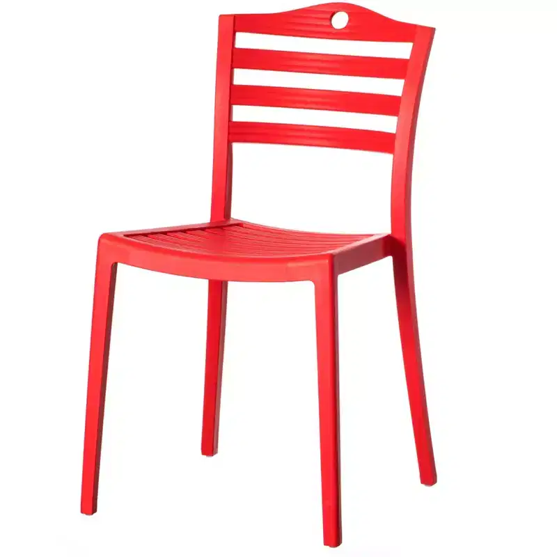 Modern Plastic Dining Chair with Ladderback Design
