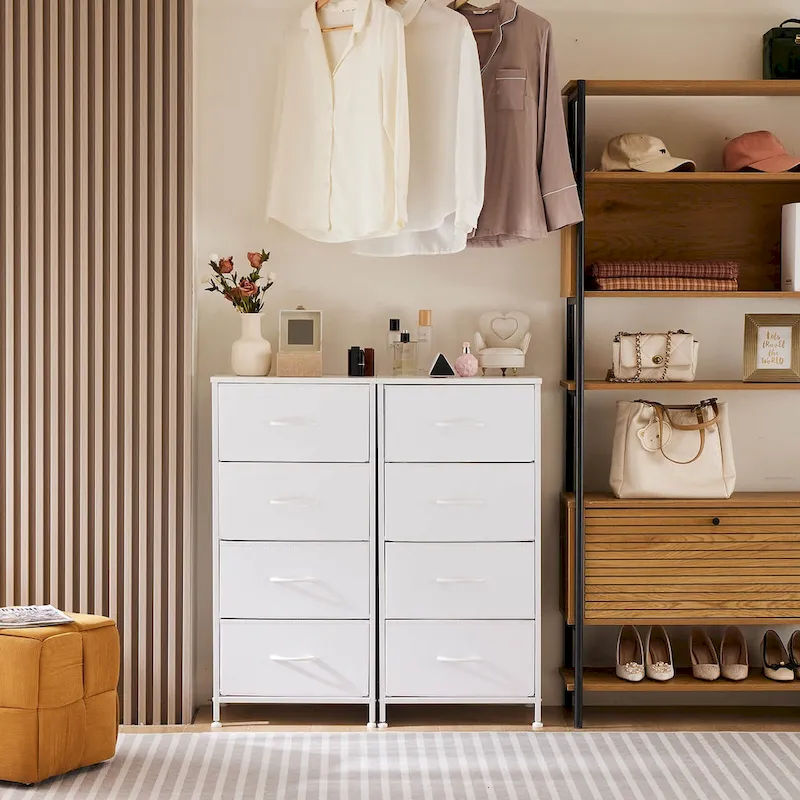 Drawers Dresser Chest Of Drawers,Metal Frame And Wood Top,4Bc