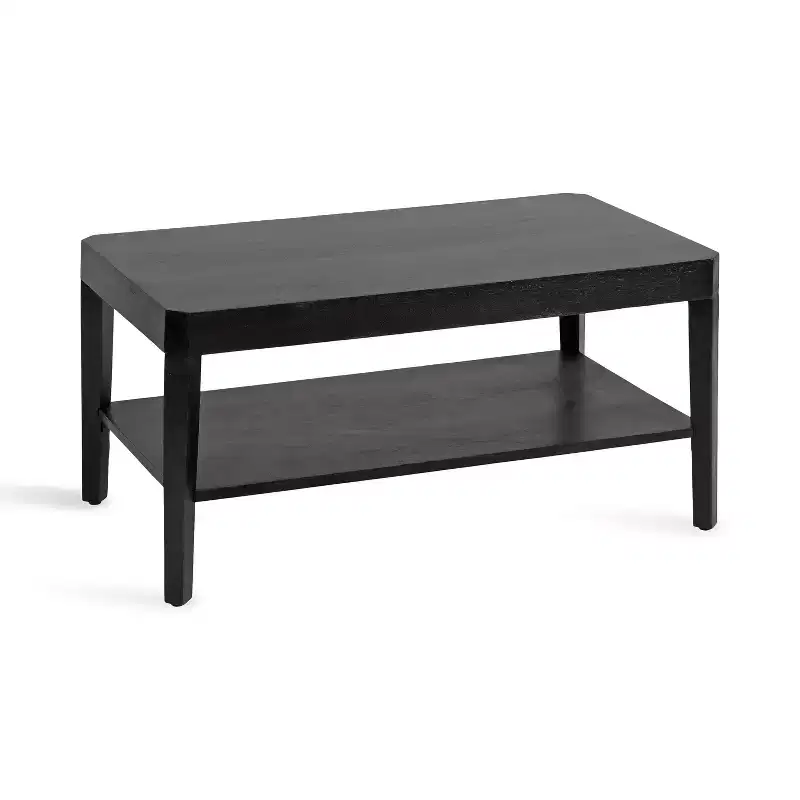 Kate and Laurel Talcott Rectangle Coffee Table, 36x20x18, Black