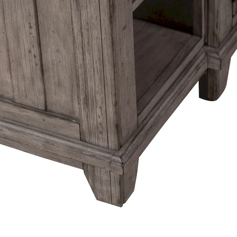 Breakfront Server in Distressed White or Grey