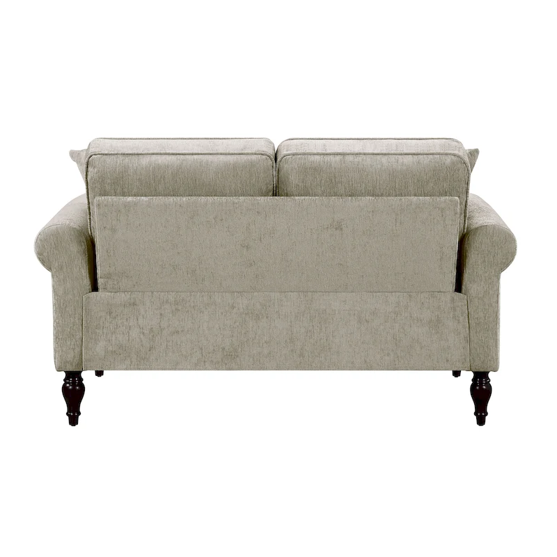 Igny Traditional Chenille Rolled Arms 2-Piece Living Room Set by Furniture of America