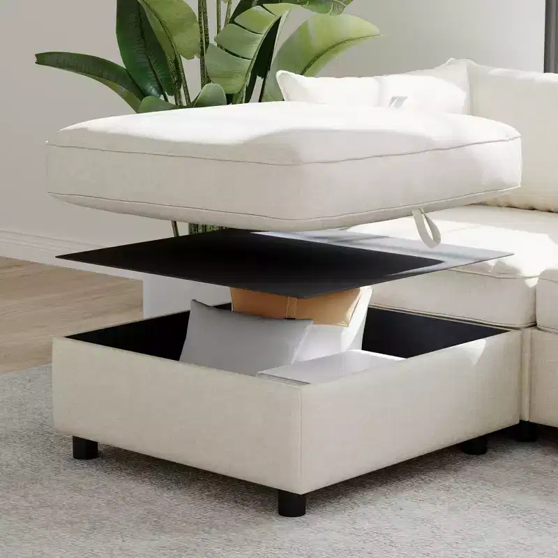 Christopher Knight Home Penny Versatile 68 Modular Storage Loveseat with Two Ottomans