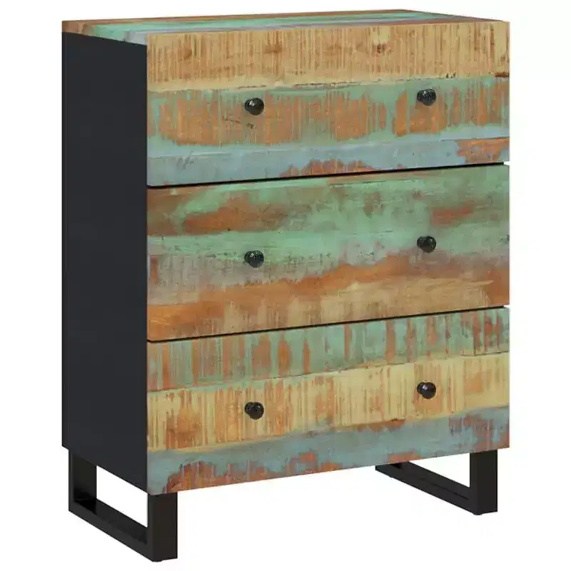 Sideboard Mixed with Shades of Green, Blue, Orange, and Red