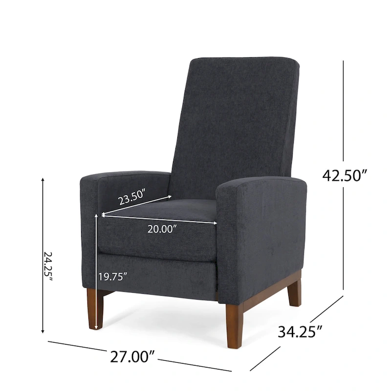 Kalstrom Upholstered Pushback Recliner by Christopher Knight Home