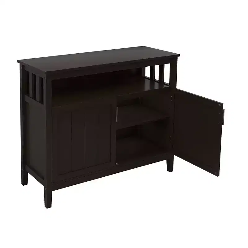 Sideboard Buffet Storage Console Side Tables 2 Doors & 1 Open Storage Shelf Sideboard Buffet for Living Room Dining Room