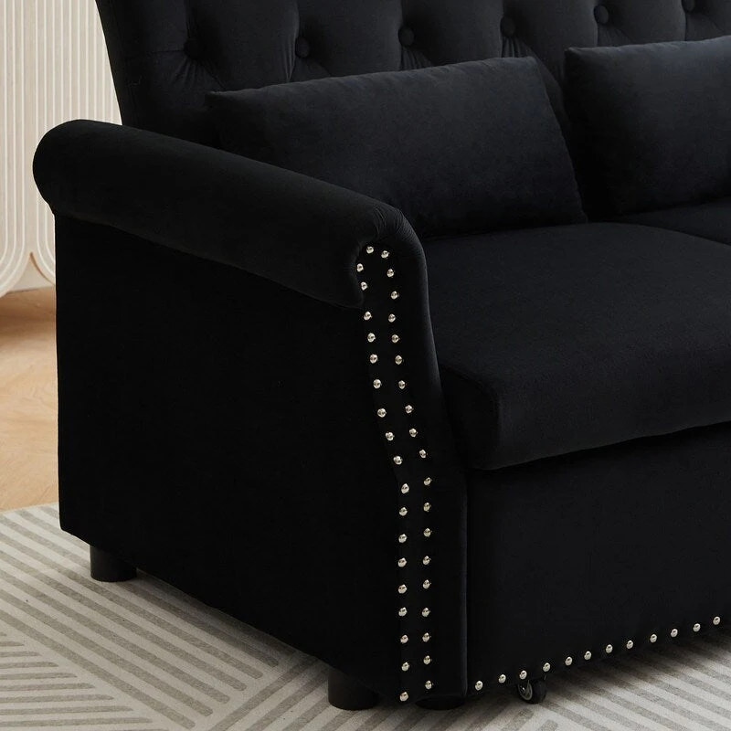 Adjustable Sleeper Sofa with 2 Lumbar Pillows