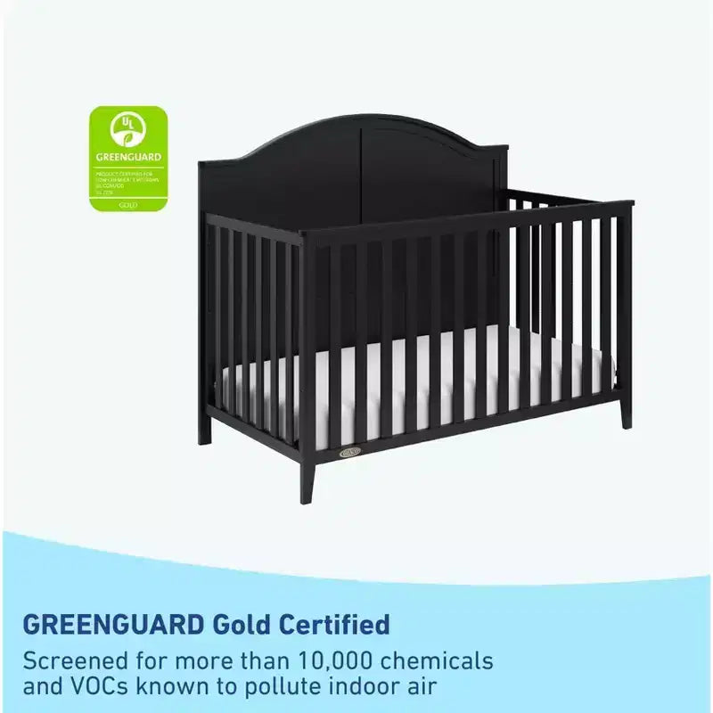 5-in-1 Convertible Crib - GREENGUARD Gold Certified, Adjustable Mattress Height