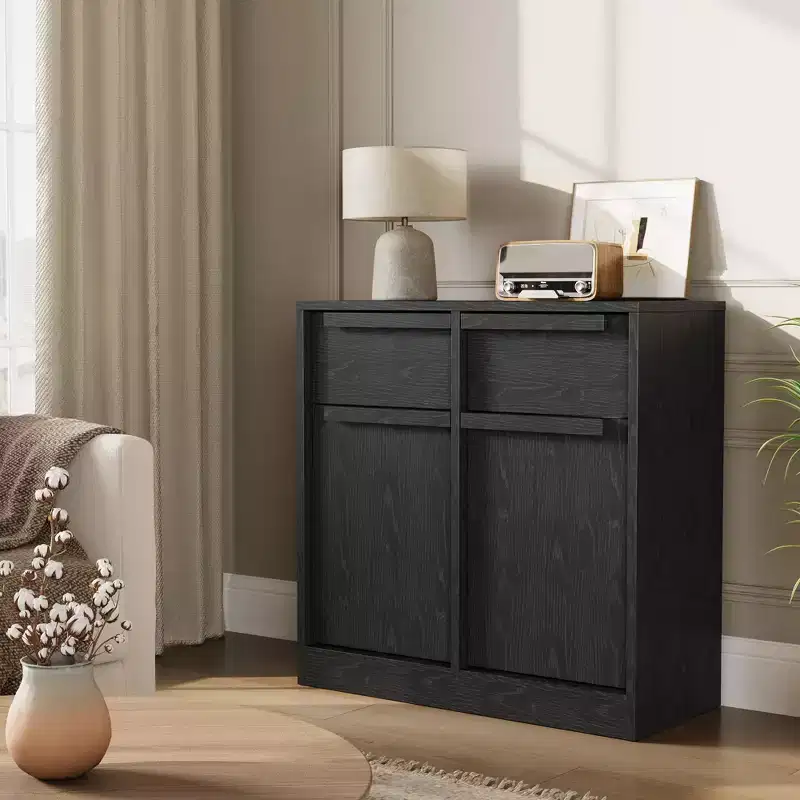 Sideboard Buffet Cabinet with 2/4 Drawers  31.5/62 Large Coffee Cabinet with Storage, Modern Storage Buffet Table for Kitchen & Dining Room