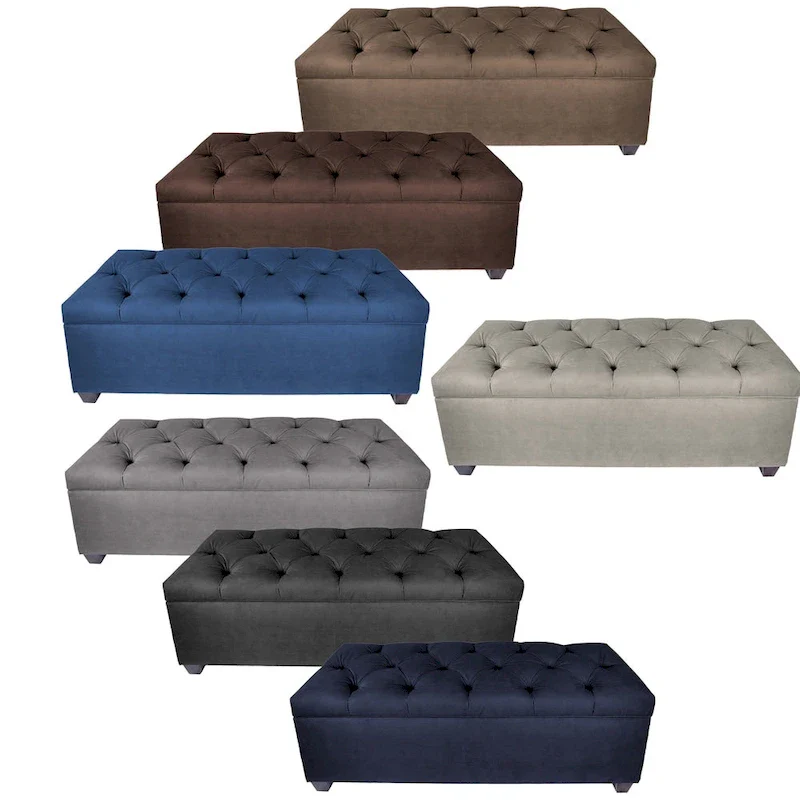 Secret Obsession Diamond-tufted Shoe Storage Bench