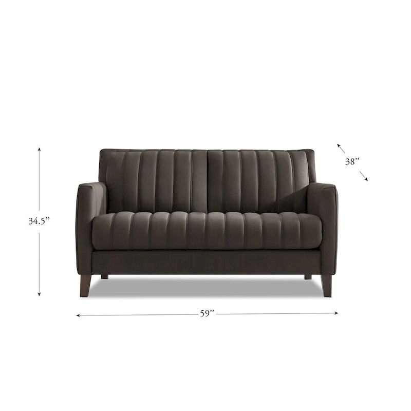 Hydeline Ennis Top Grain Leather Sofa Loveseat and Chair Set - Sofa, Loveseat, Chair