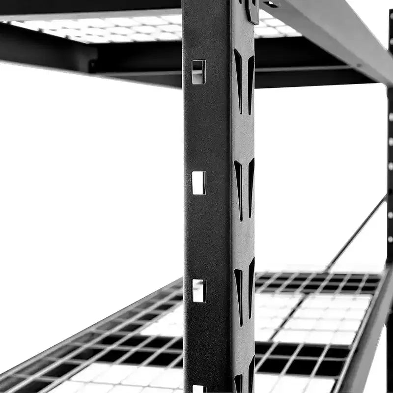 3-Tier Heavy Duty Garage Shelving Rack - 6000 lb Capacity, Adjustable Height, Black