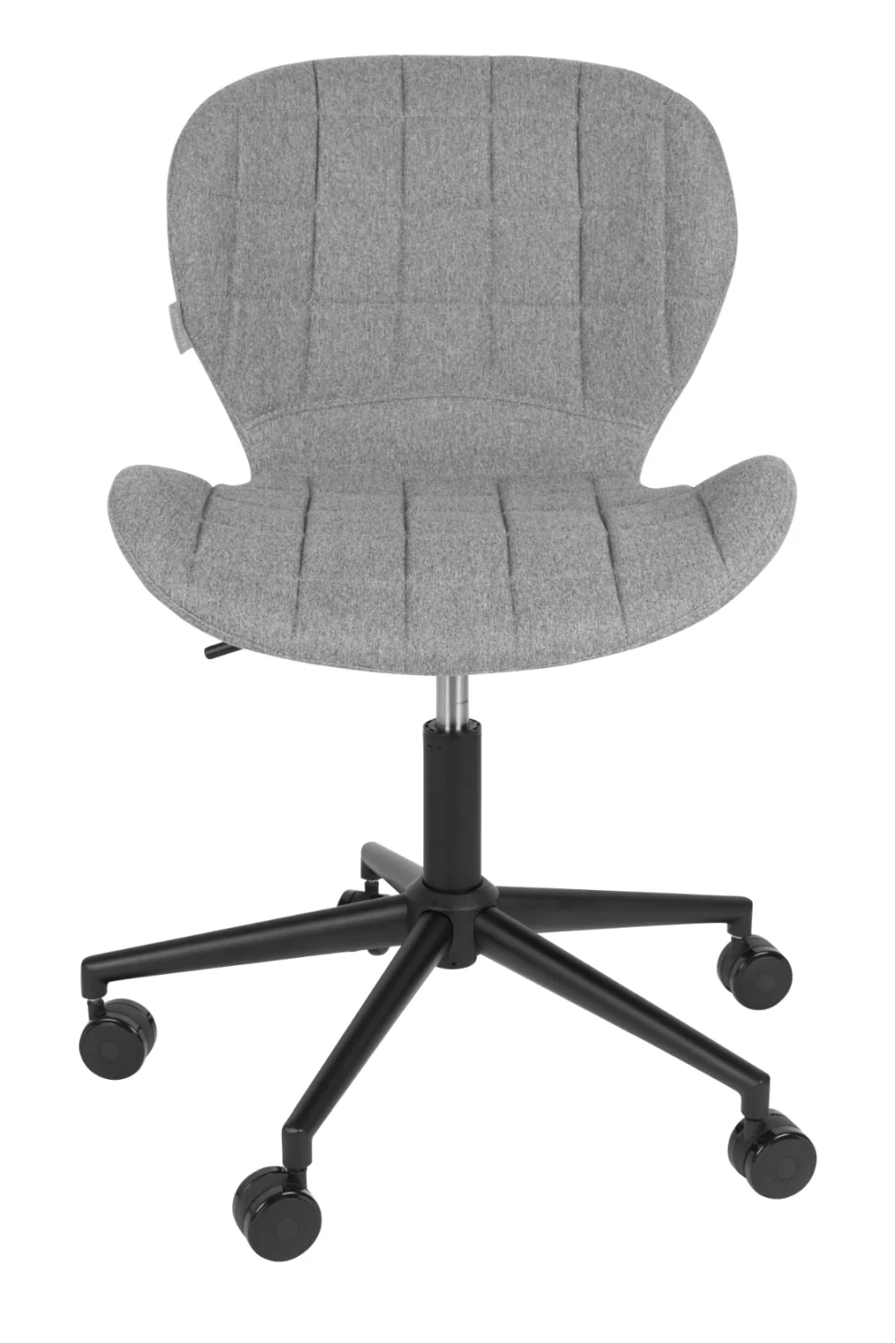 Quilted Polyester Adjustable Height Office Chair with Coated Frame
