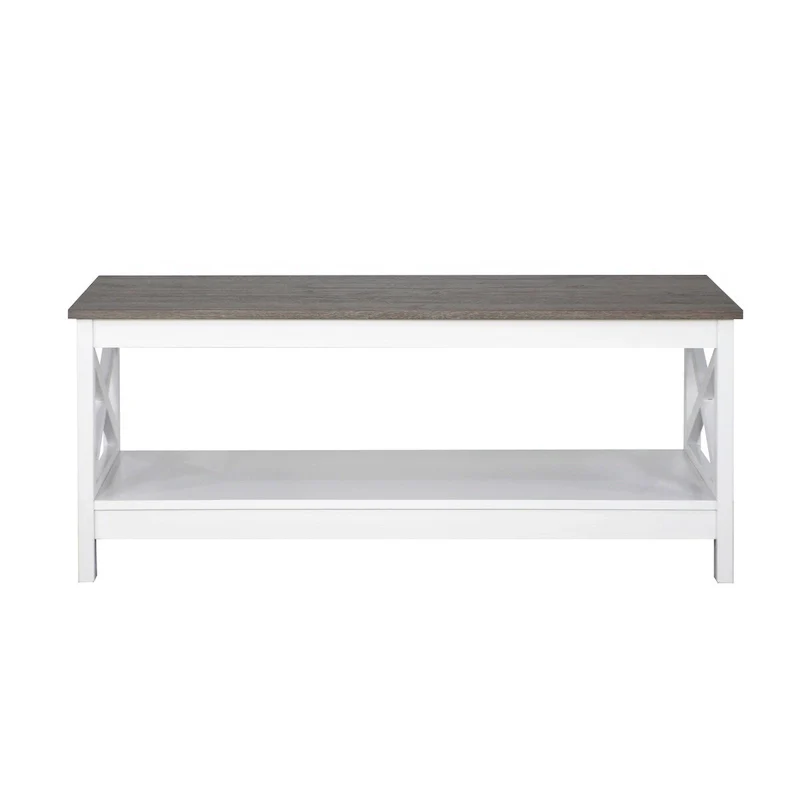 Modern Farmhouse Coffee Table | Solid Wood | Rustic Living Room Accent