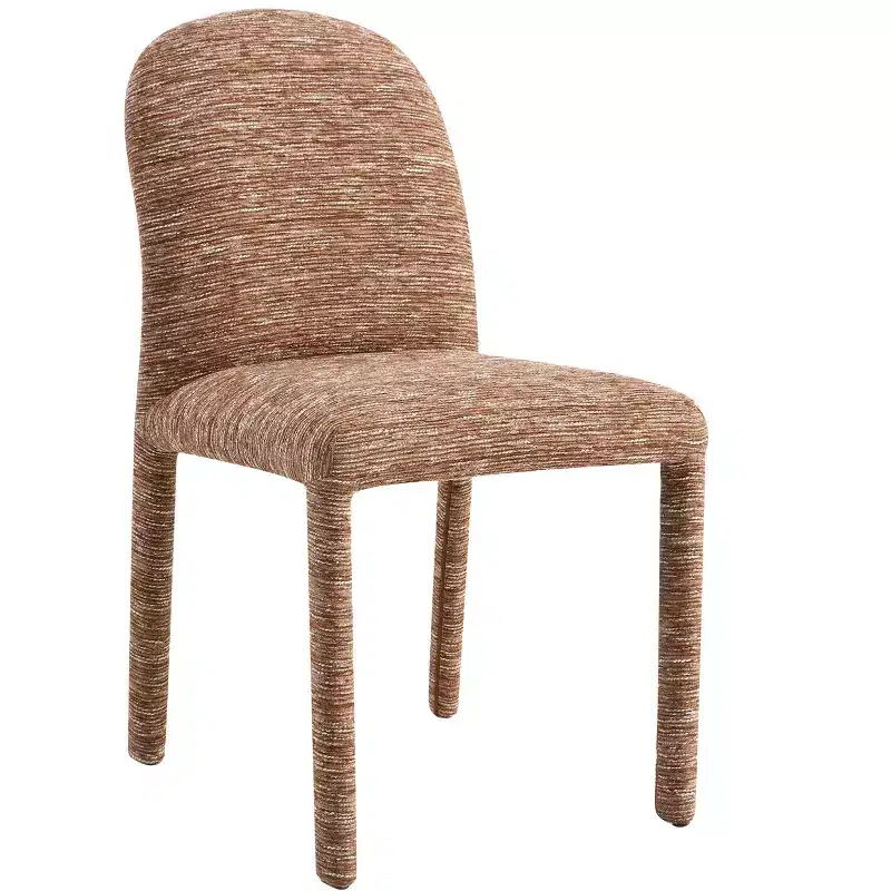 GDFStudio Voll Modern Metal Chenille Upholstered Dining Chair (Set of 2)
