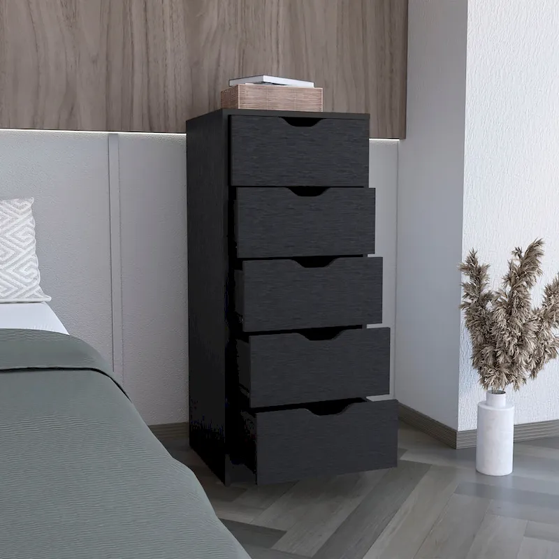 5 Drawers Tall Dresser with Pull Out System