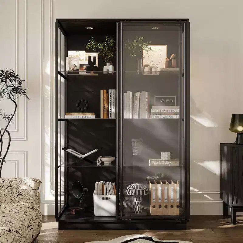 Oversize Glass Display Cabinet, 74.8