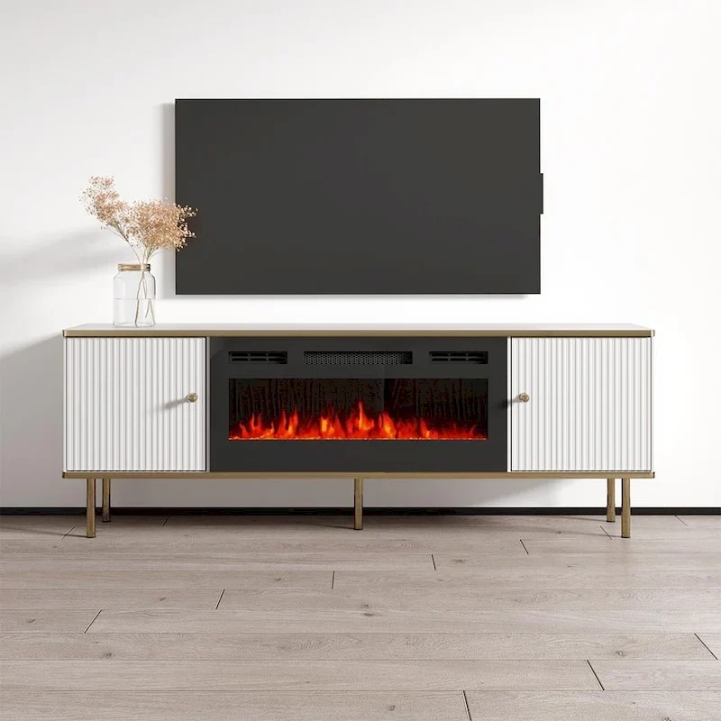 63-Inch Electric Fireplace TV Stand | Fits 70