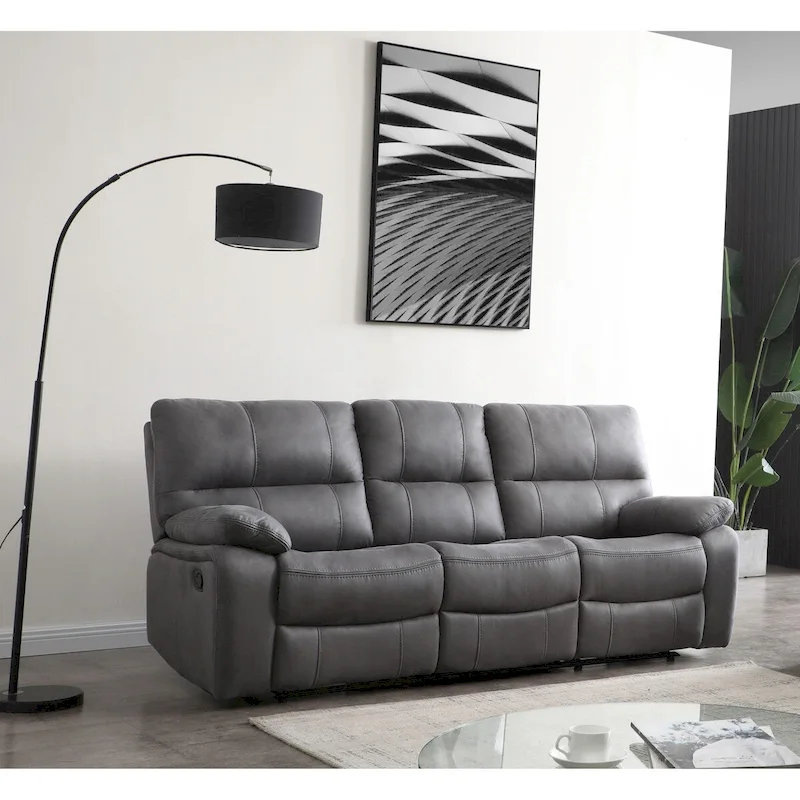 Betsy Furniture 2 Piece Microfiber Reclining Living Room Set, Sofa and Loveseat