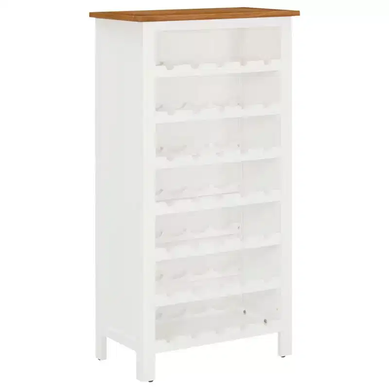 vidaXL Wine Cabinet Bottle Holder Floor Wine Cabinet Organizer Solid Oak Wood