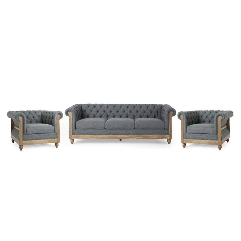 Voll Fabric 3 Piece Living Room Set by Christopher Knight Home