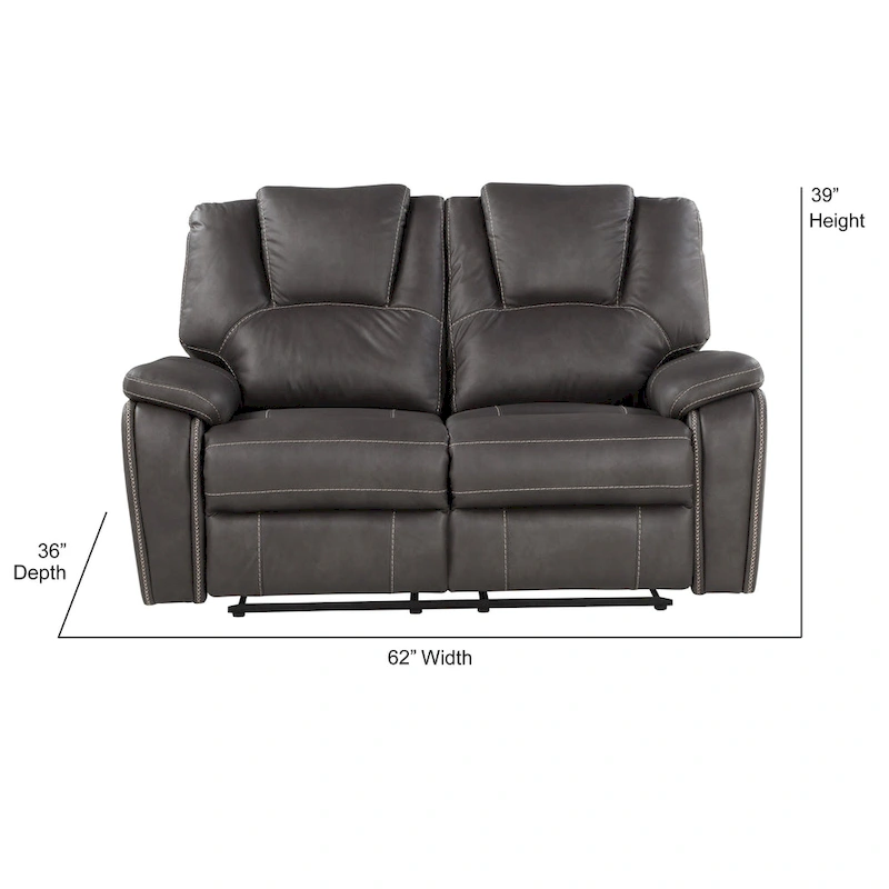 Steve Silver Kameryn Faux Leather Reclining 3-Piece Set