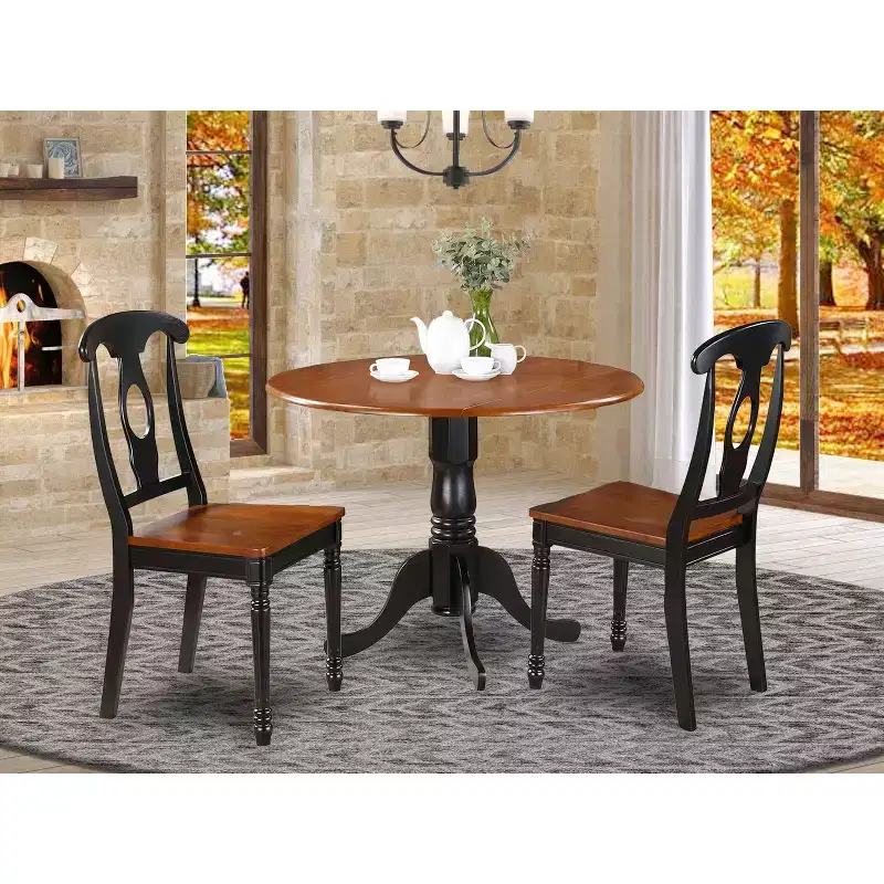 HomeStock Dropleaf Dining Table Set Kitchen Dining Table 42x42