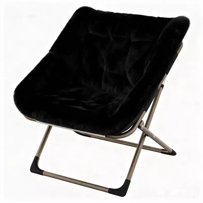 Comfy Saucer Chair, Soft Faux Fur Oversized Folding Accent Chair, Lounge Lazy Chair for Kids Teens Adults, Bedroom, Living Room, Dorm , X-Large