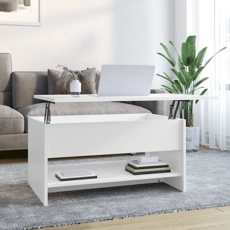 vidaXL Coffee Table Lift Top End Table Accent Side Sofa Table Engineered Wood - 31.5 x 19.7 x 16.7