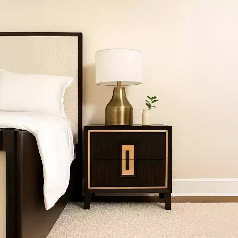 Nightstand, 2 Drawers,27 Inch