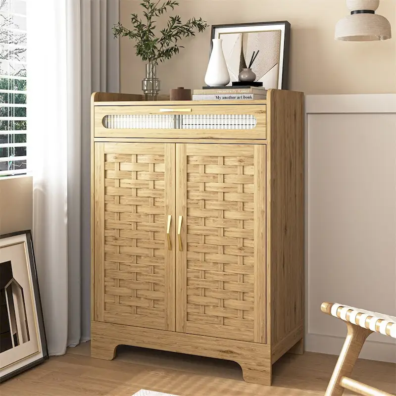Modern Farmhouse Buffet Sideboard with Drawer and Adjustable Shelf