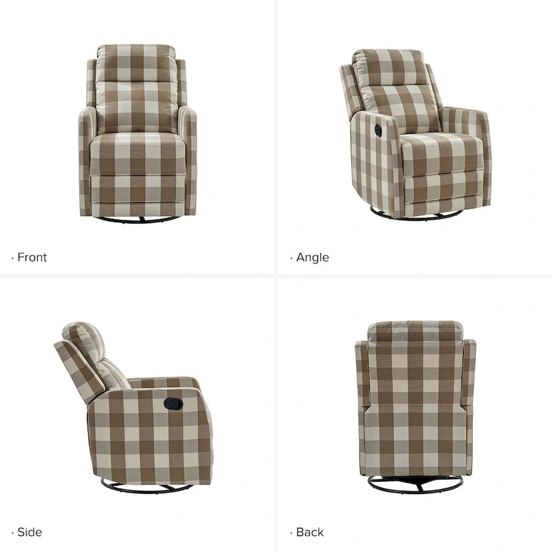 Diana Modern Polyester 360-degree Swivel Rocker Recliner Set of 2 by HULALA HOME