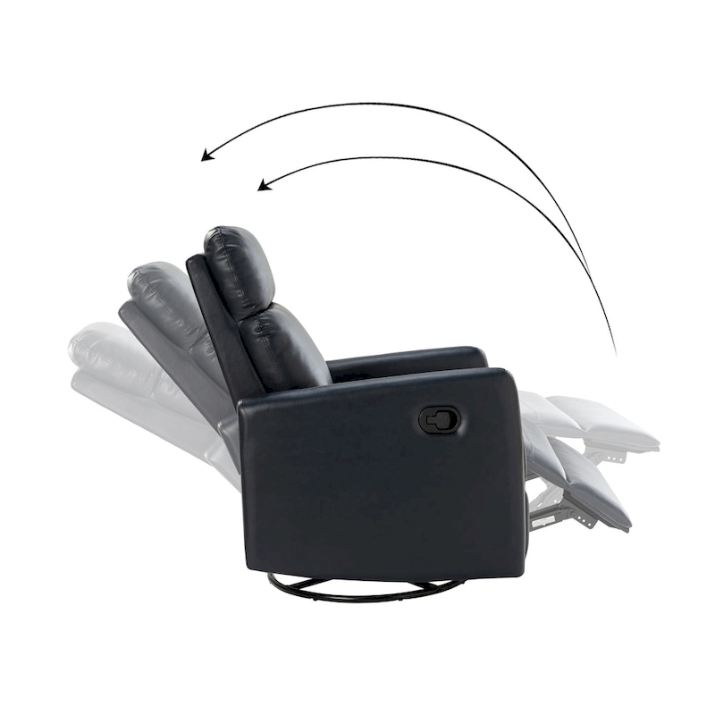 Lyle Manual Swivel Recliner with Metal Base