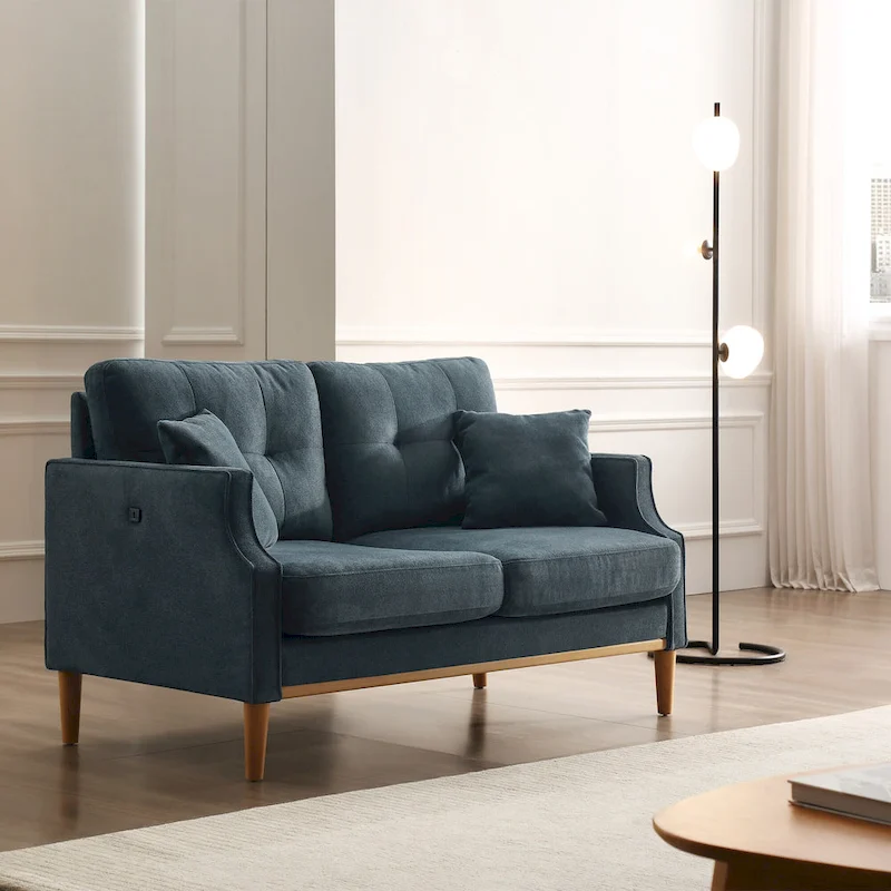 Loveseat With Waterproof Fabric,USB Charge