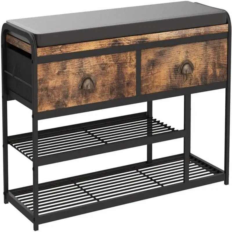 3 Tier Entryway Bench - 35.43D x 11.81W x 22.44H
