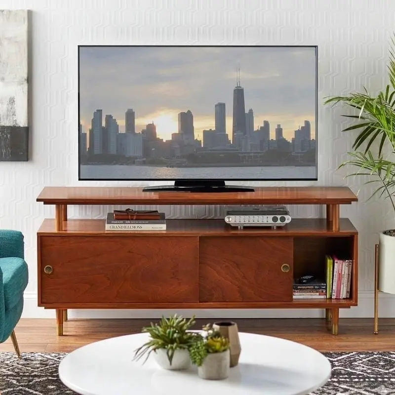 Mid-Century Modern Wood TV Stand