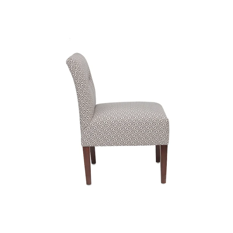 Samantha Transitional Button Tufted Slipper Chair