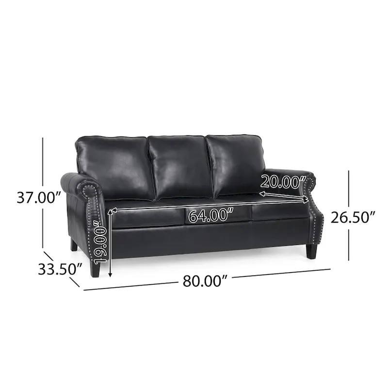 Dowd Faux Leather 3 Piece Club Chair and Sofa Set by Christopher Knight Home