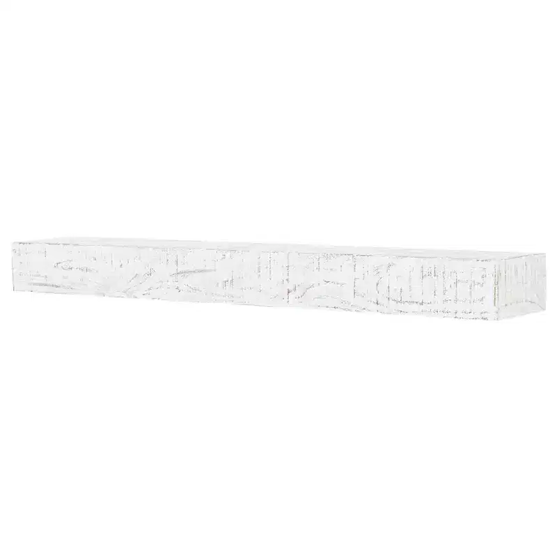 Country Living Hatteras Floating Farmhouse Mantel Shelf in Whitewash