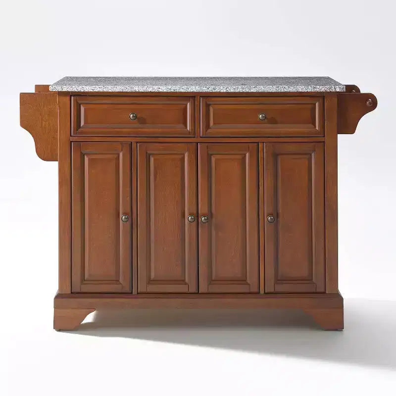 Lafayette Gray Granite Top Full Size Kitchen Island/Cart - Crosley