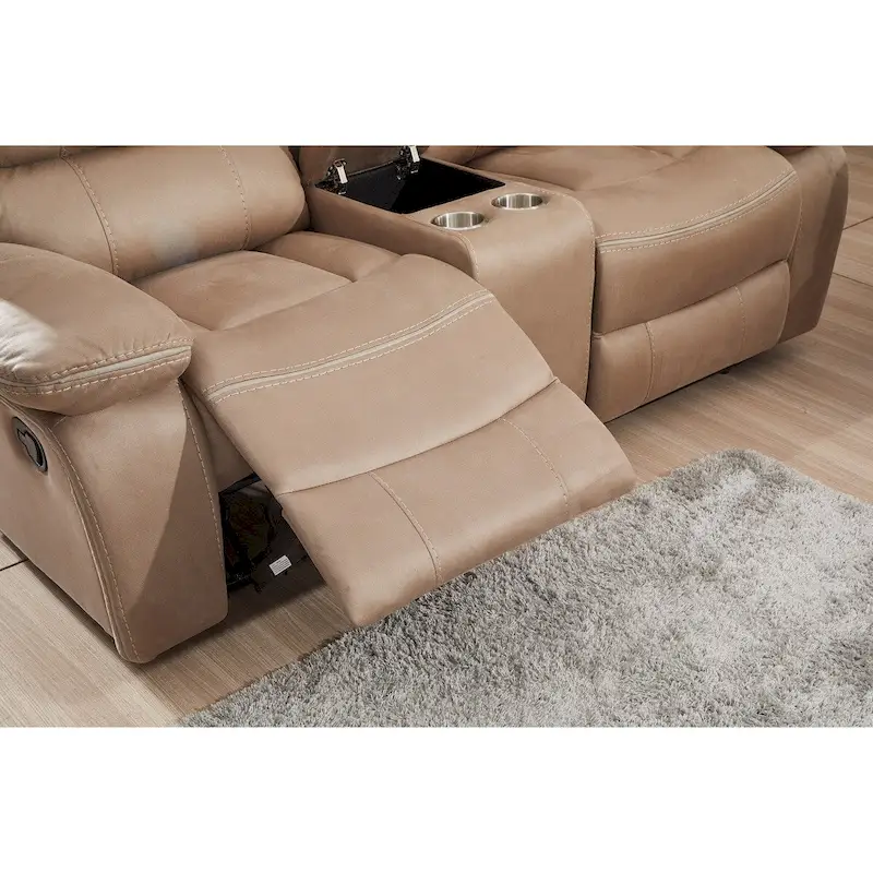 Betsy Furniture 2 Piece Microfiber Reclining Living Room Set, Sofa and Loveseat
