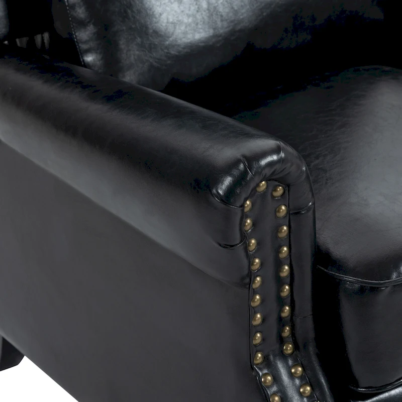 Manual Glider Pushback Recliner Chairs with Nailhead Trim