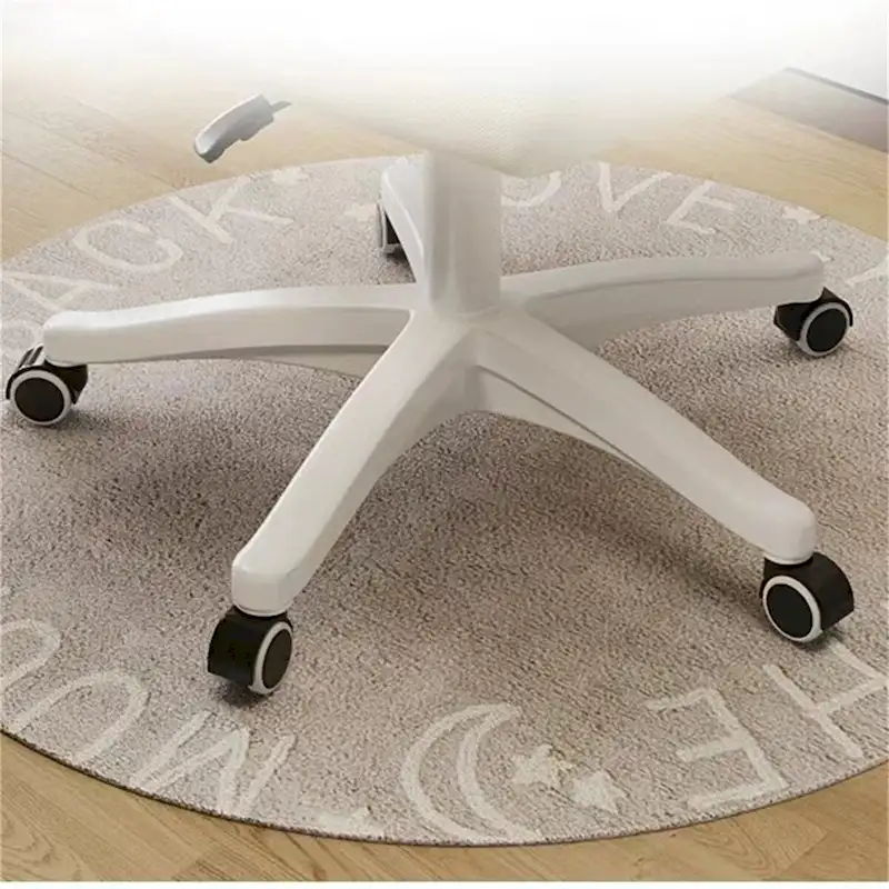 Upholstered Home Office Task Chair with Lumbar Pillow, 360-Degree Swivel, Adjustable Height, Desk Chair