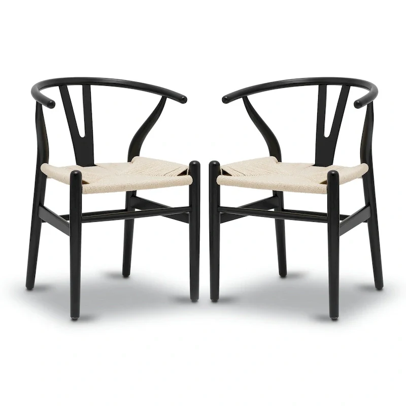 Weave Chairs - Solid Wood Frame (Set of 2)