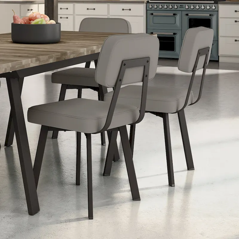 Amisco Clarkson Upholstered Dining Chair with Metal Legs