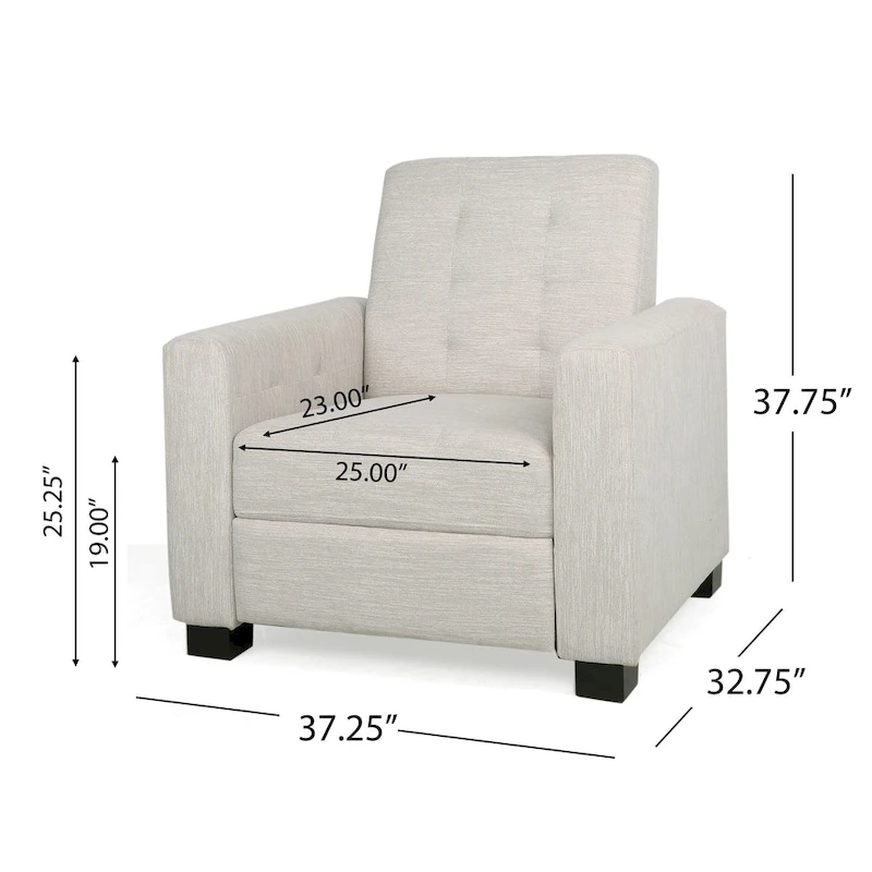Craigue Upholstered Pushback Recliner by Christopher Knight Home