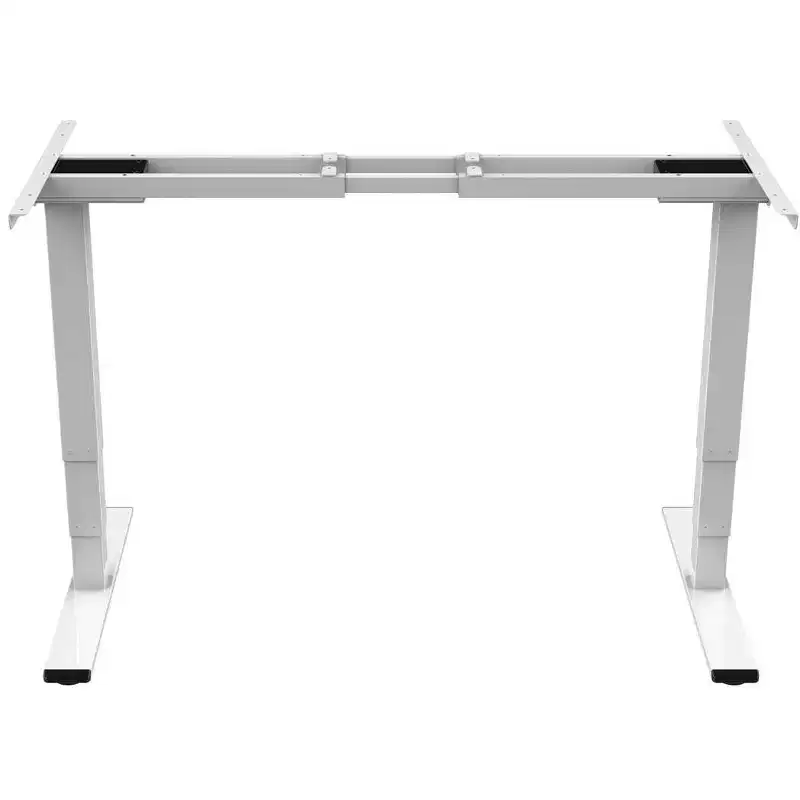 Monoprice Dual Motor 3-Stage Sit-Stand Desk, v2, White | Ergonomic Work From Home, Office, Workstation Stand up Desk - Workstream Collection