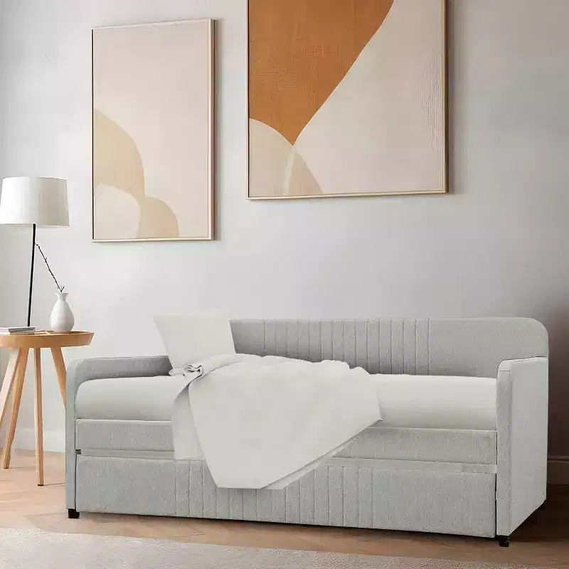 Twin Amelia Upholstered Daybed with Trundle Drawer